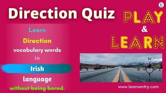Direction quiz in Irish