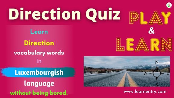 Direction quiz in Luxembourgish