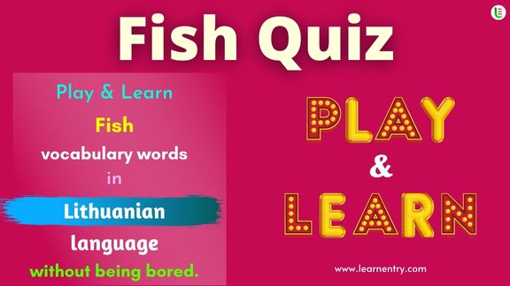 Fish quiz in Lithuanian