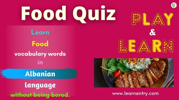 Food quiz in Albanian