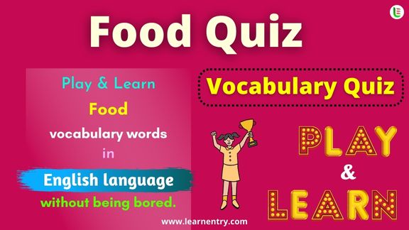Food quiz in English
