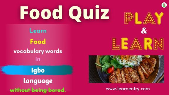 Food quiz in Igbo