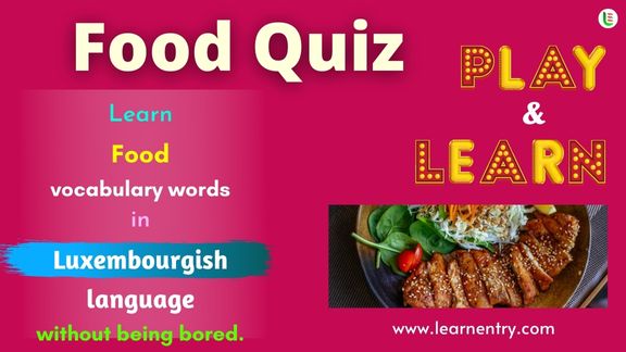 Food quiz in Luxembourgish