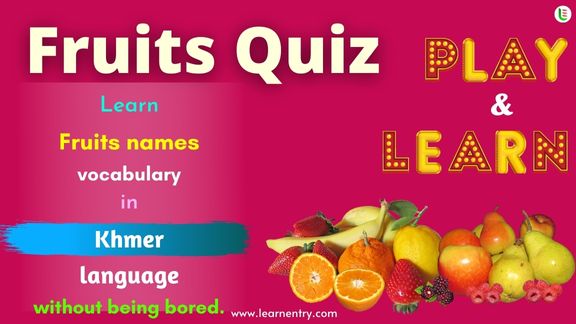 Fruits quiz in Khmer