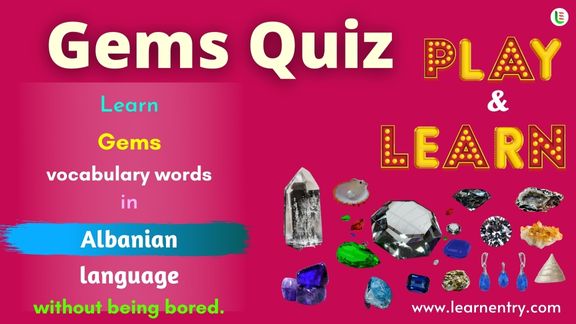 Gems quiz in Albanian