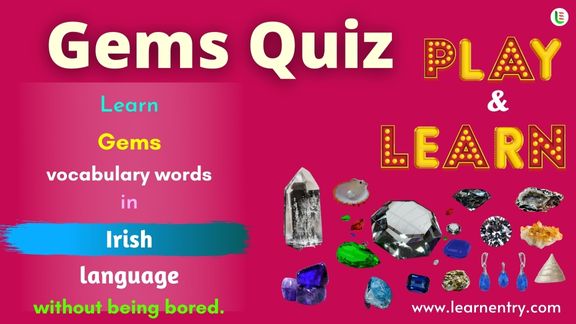 Gems quiz in Irish