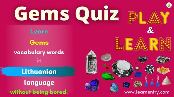 Gems quiz in Lithuanian