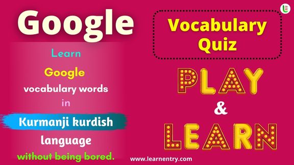 Google quiz in Kurmanji kurdish