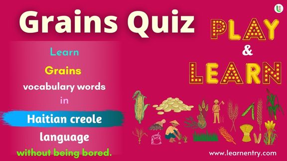 Grains quiz in Haitian creole