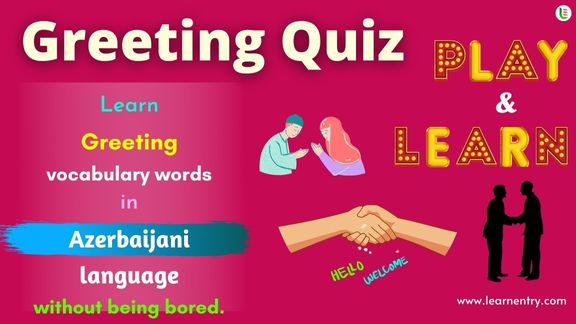 Greetings quiz in Azerbaijani