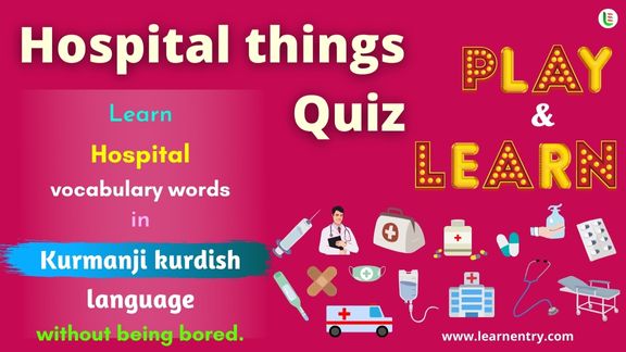 Hospital things quiz in Kurmanji kurdish