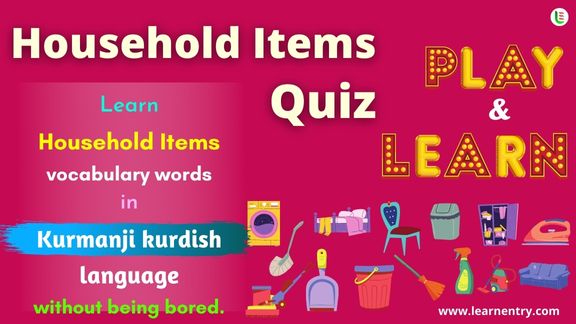 Household items quiz in Kurmanji kurdish
