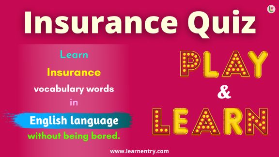 Insurance quiz in English