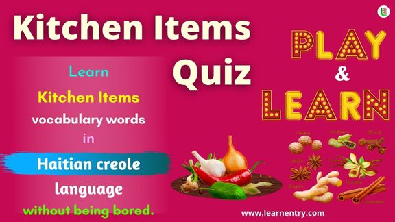 Kitchen utensils quiz in Haitian creole