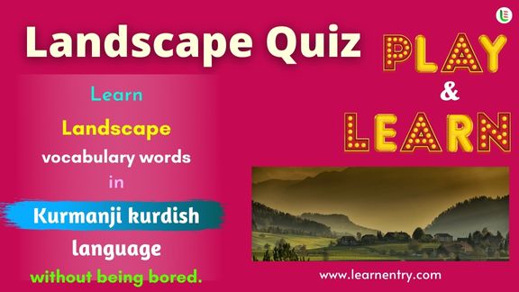 Landscape quiz in Kurmanji kurdish