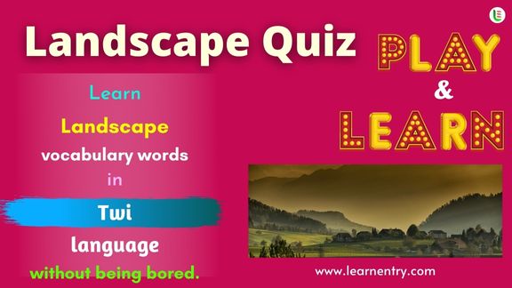Landscape quiz in Twi