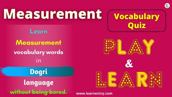 Measurement quiz in Dogri