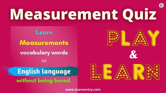 Measurement quiz in English