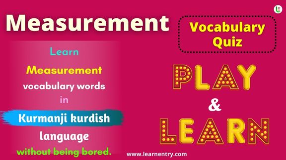 Measurement quiz in Kurmanji kurdish