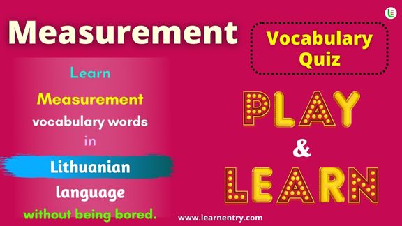 Measurement quiz in Lithuanian