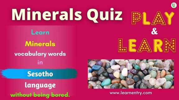 Minerals quiz in Sesotho