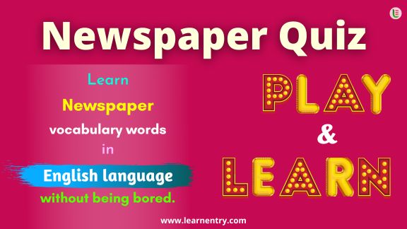 Newspaper quiz in English
