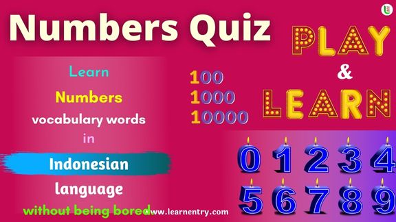 Numbers Quiz in Indonesian