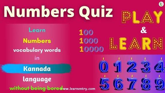 Numbers Quiz in Kannada