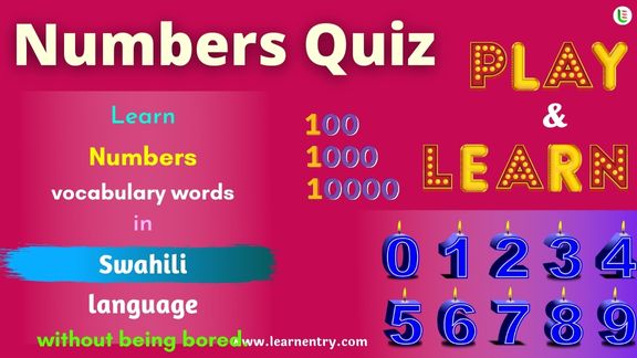 Numbers Quiz in Swahili