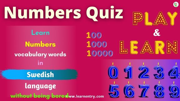 Numbers Quiz in Swedish