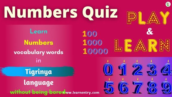 Tigrinya Number Quiz for Beginners | Learn Entry
