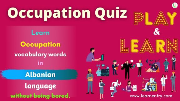 Occupation quiz in Albanian