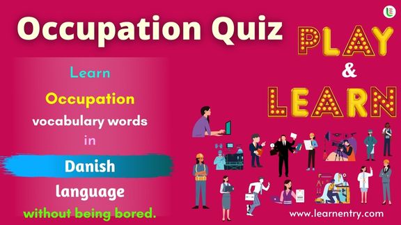 Occupation quiz in Danish