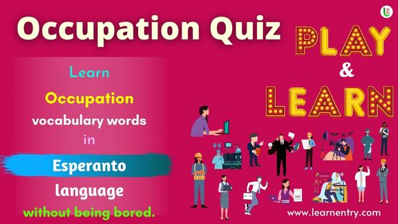 Occupation quiz in Esperanto