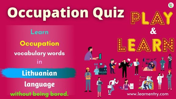 Occupation quiz in Lithuanian