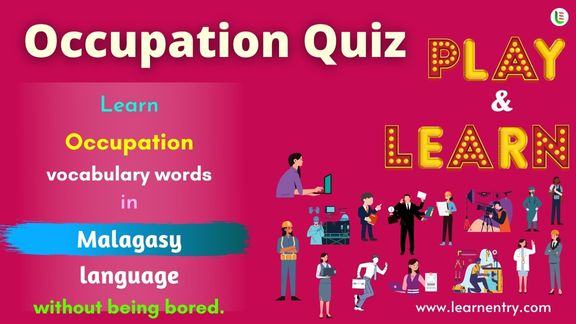 Occupation quiz in Malagasy