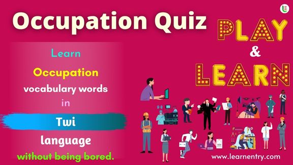 Occupation quiz in Twi