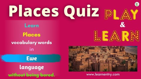 Places quiz in Ewe