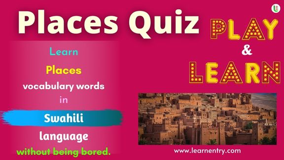 Places quiz in Swahili