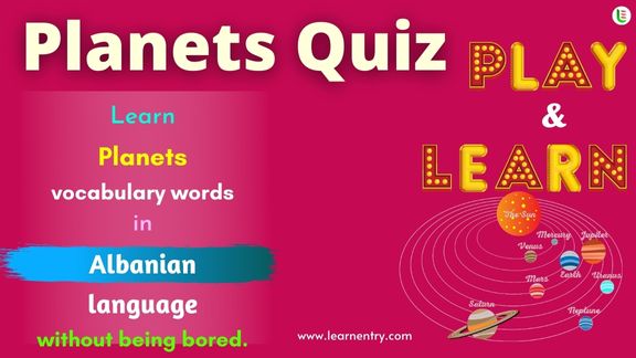 Planet quiz in Albanian