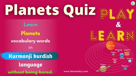 Planet quiz in Kurmanji kurdish