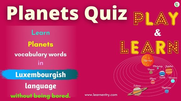Planet quiz in Luxembourgish