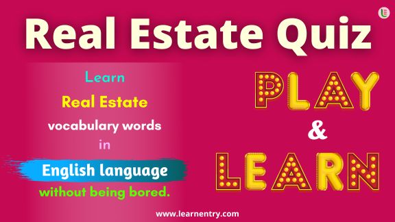 Real Estate quiz in English