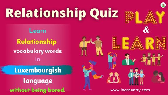 Family Relationship quiz in Luxembourgish