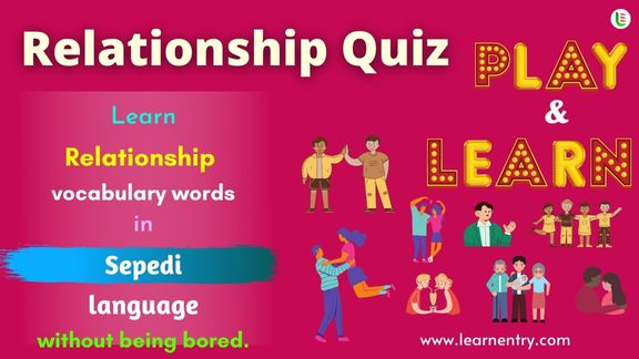 Family Relationship quiz in Sepedi
