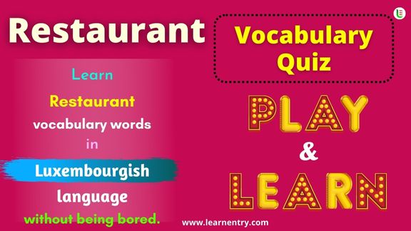 Restaurant quiz in Luxembourgish