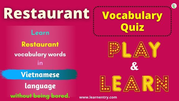 Restaurant quiz in Vietnamese