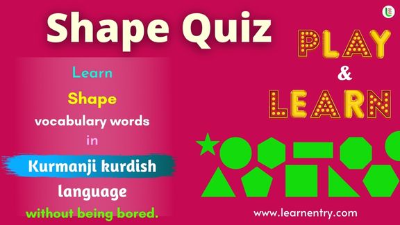 Shape quiz in Kurmanji kurdish