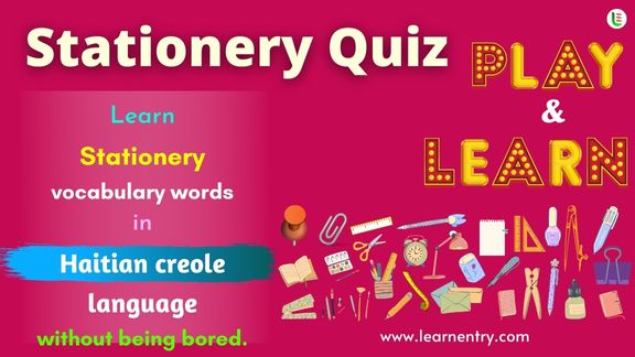 Stationery quiz in Haitian creole