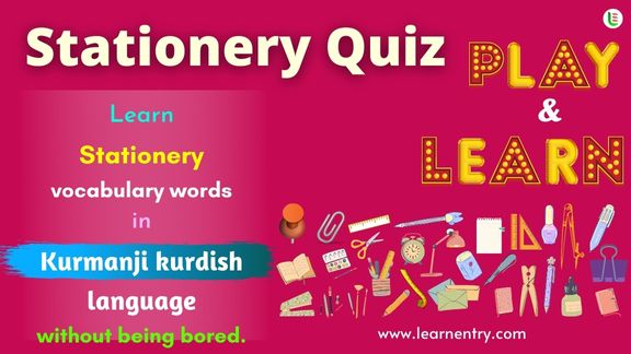 Stationery quiz in Kurmanji kurdish